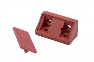 Connecting angle plastic double 42mm paprika tropic