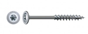 SPAX screw 8x400/80 disc head TXS, W, 4C, partial thread