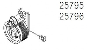 HAWA 25814 Concepta 25/50 door winch, black plastic