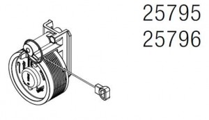 HAWA 25814 Concepta 25/50 door reel, black plastic