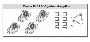 SEVROLL 10224 Micra V fittings kit for 1 wing