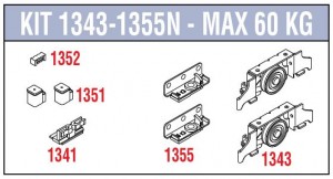 SISCO 1343-1355 fittings set for interior doors