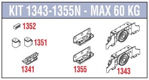 SISCO 1343-1355 set of fittings for interior doors