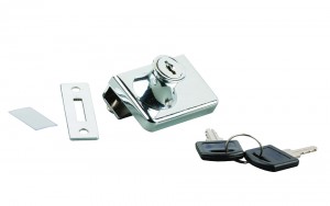 StrongLocks lock for two glass sheets, chrome