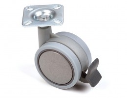 StrongCastors Castor 60 mm with softened tread a brake