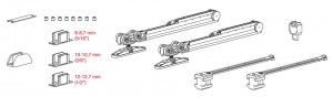 TERNO Vetro 40 set fitting for glass doors 120kg with silencerm