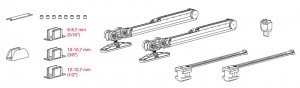 TERNO Vetro 40 set fitting for glass doors 80kg with silencerm