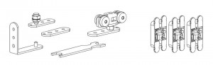 TERNO set for folding interior doors for 2 leaves/40kg without folds art.1751