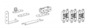 TERNO set for folding interior doors for 2 leaves/40kg without folds art.1753
