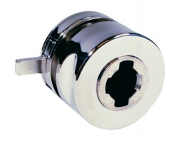 LEHMANN Glass lock 321-16 P2 / P4 right, nickel, with integrated knob
