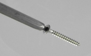 Screw Uniquadrex 4x35 countersunk head zinc white