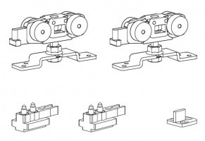 TERNO set fitting for interior sliding doors 80kg, 1 wing