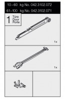 HAWA 042.3102.072 Eku Porta 60 sliding interior fittings damper up to 60 kg