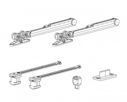 TERNO Step set fitting for interior sliding doors 120kg, 1 wing, 2x silencer