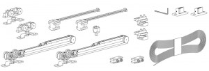 TERNO Classic synchro set for interior fittings 2x damper 80kg