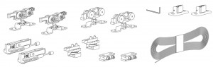 TERNO Classic synchro set for interior fittings 2x absorber 80kg