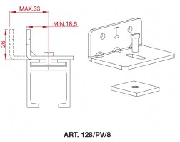 TERNO holder bar art. 128/PV/8