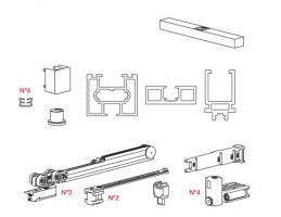 TERNO Universal Evolution sliding door set 3000x1500mm silver