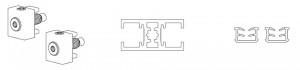 TERNO Universal divider 1000mm silver