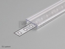 StrongLumio cover strip for LED profiles 14 clip-on transparent 2000mm