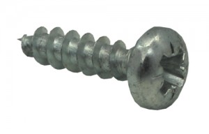 Screw 3,5x15 PZ2 round head  white zinc