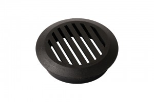 Duct vent 50mm black height 17mm