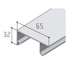 S-S20 / 30 alu anodized double profile 3m