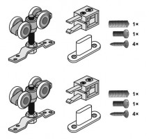 K-SEVROLL set fitting for interior door Simple ZPI-18 50kg 2x brake