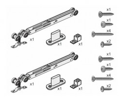 K-SEVROLL set fitting for interior door Simple ZPI-18 50kg  2x silencer