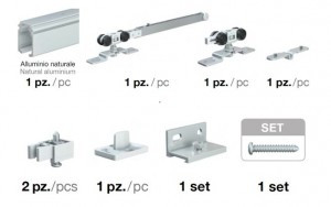 sliding interior fitting 1399/330 40kg 2x silencer