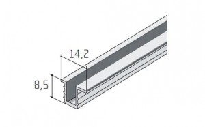 S-S03 guide profile alu anodized 2m