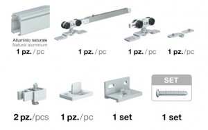 Sliding interior fitting 1399/190 40kg 2x damper
