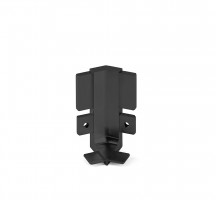 TULIP Gola inner corner of door J profile metal black matt