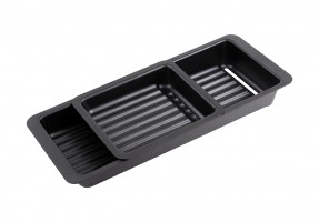 Drainers (2 pcs) for dishes in the sink 440x185mm and 205x183mm black