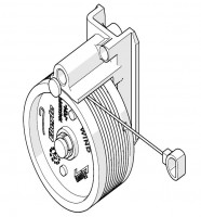 HAWA 25814 Concepta 25/50 door reel, black plastic