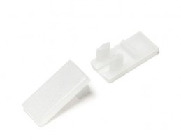 StrongLumio end caps for HI8 profile milky (pair)