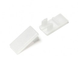 StrongLumio end parts for HI8 profile milky (pair)