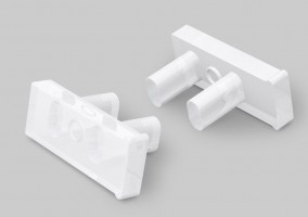 StrongLumio end parts for Slash8 profile milky (pair)