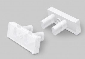 StrongLumio end caps for Slash8 profile milky (pair)