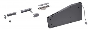 IF KIARO S LED lower flap with damping, Gunmetal, for hl. 600mm with LED strip