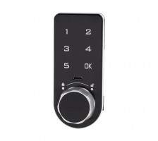 StrongLocks Electronic fingerprint lock with keypad and knob, black, right