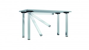 MILADESIGN table leg G5 ST606U foldable 60 x 60 mm silver