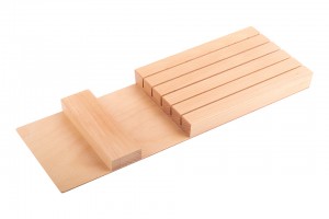 Wooden sideboard knife holder Scoop II