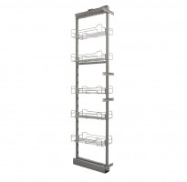 K-StrongWire food cabinet 200mm / 1560-1890mm, dark grey, 70kg