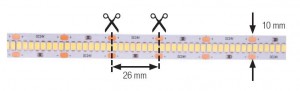 StrongLumio LED strip 26W/m 24V (304 LEDs/m) 10mm white neutral