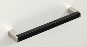 HETTICH handle 9208086 Bermeo 269/256 black/imitation stainless steel