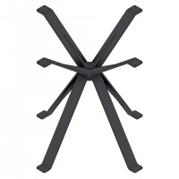 MILADESIGN design central table leg four arms EX 72080-4 anthracite