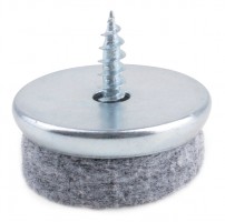 STRONG glide with screw with felt, diameter 24 mm, grey