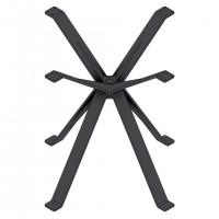 MILADESIGN Design central table leg four arms EX 72080-4 black
