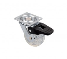 StrongCastors Castor TOP, diameter 50 mm, transparent clear, with brake